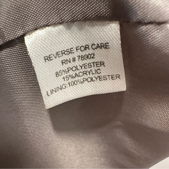 Erin London Pleated Grey Two Tone Collared Full Zip Up Jacket Women’s size XL - Picture 13 of 13